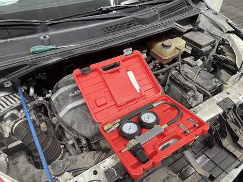 HFS(R) Cylinder Leak Detector,Engine Compression Diagnosis Test Kit,Cylinder Leakage Leakdown Leak Detector Engine Compression Tester for Piston Ring, Valve, Head Gasket
