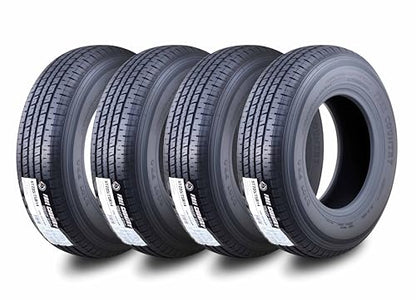 Free Country 4 Premium Trailer Tires ST205/75R14 8PR LRD 105N w/Scuff Guard - size: 205/75R14 8PR