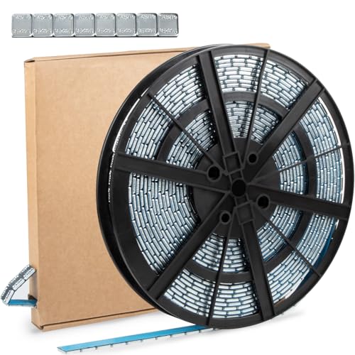 JiiinMiiin 1/4oz, 5kg, 11lb/roll Gray Steel Adhesive Stick on Wheel Weights - color: Chrome, size: 0.25oz - 1Roll