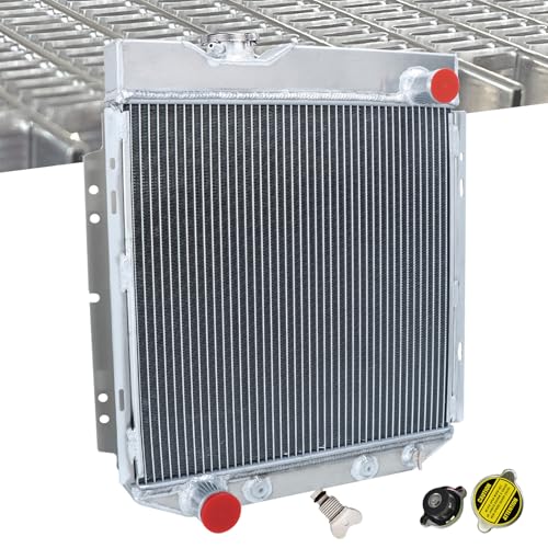 Ford 8N Radiator, 3 Row Aluminum Radiator Compatible with Ford 1960-1966 Ford Mustang Comet Falcon Ranchero V8 Swap AT, 1965 66 1966 Mustang Radiator - size: 3 Row Radiator