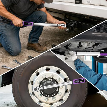 ANPUDS 1/2" Digital Torque Wrench, ±1% Accuracy, 3.76-250.75 Ft-lb - size: 3.76-250.75 Ft-lb