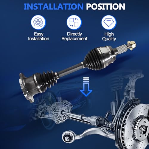Maxfavor CV Axle Front Pair Fit for 1999-2006 Chevy Silverado 1500 CV Axles
