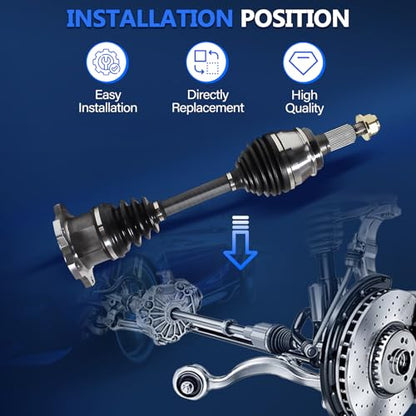 Maxfavor CV Axle Front Pair Fit for 1999-2006 Chevy Silverado 1500 CV Axles