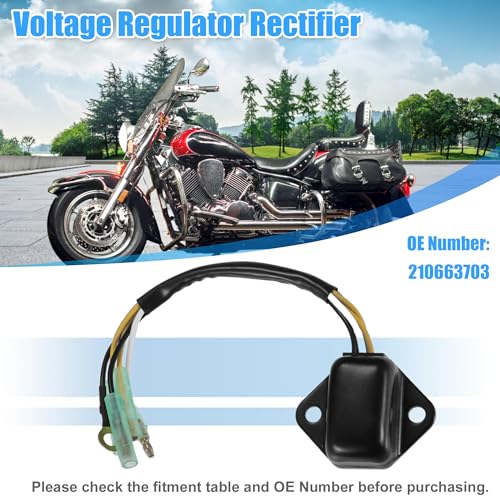 X AUTOHAUX Motorcycle Voltage Regulator Rectifier 210663703 for Kawasaki