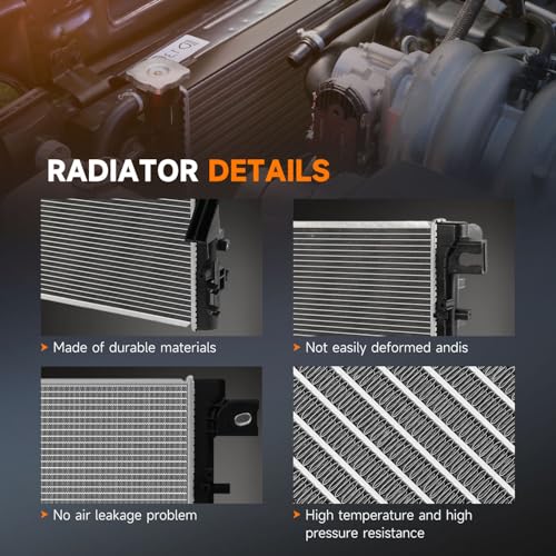 OCPTY CU2957 Engine Coolant Radiator Fit for 2007-2018 for Jeep Wrangler
