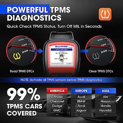Autel TPMS Programming Tool TS508WF + 8PCS Universal Metal Valve MX-Sensors