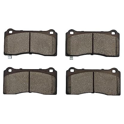 TRQ Front Ceramic Brake Pad Set Includes Contact Point Grease - style: BFA11069