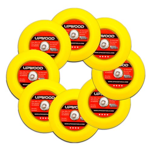 8 pcs 3 inch M6 Thread Hook and Loop Backing Pad for Mini Air Sander Polisher - color: Hook and Loop, size: 3 inch M6 Thread
