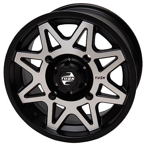 4/110 Tusk Tintic Wheel 14x7 5.0 + 2.0 Machined/Black For YAMAHA BRUIN 350 2x4 2004-2006