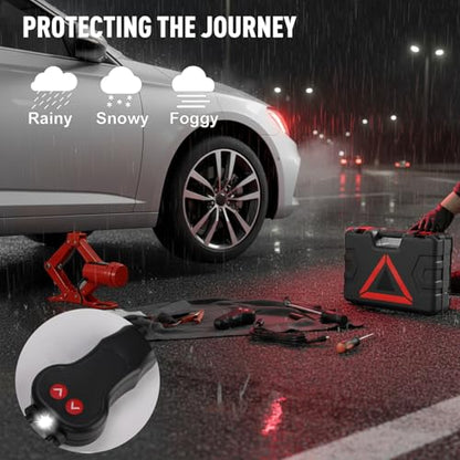 STANDTALL Electric Car Jack 3 Ton 12V Scissor Floor Jack Kit - color: Red