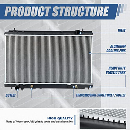 Auto Dynasty 13038 Radiator for 2007-2009 Nissan 350Z AT - style: 07-09 Nissan 350Z AT