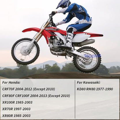Front Fork Seal & Dust Seal Kit for Honda CRF70F CRF80F XR100R XR70R XR80R 1985-2013, for Kawasaki KD80 RM80 1977-1990 OEM#51490-GZ0-305 51490-GN1-013