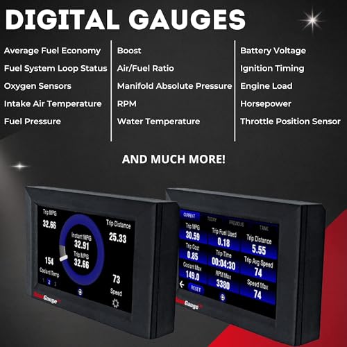 ScanGauge 3 Touch Screen OBD2 Scanner, Digital Gauges & Trip Computer SG3