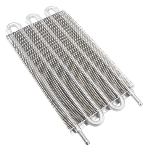 5/16" Transmission Oil Cooler Kit, Universal Aluminium alloy 6 Pass Tube and Fin Oil Cooler Kit with Hose Mounting Kit