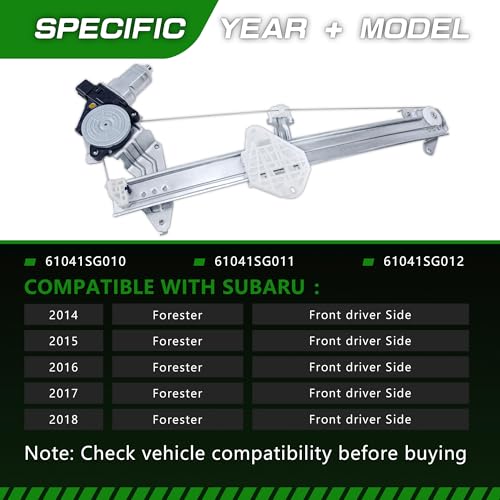 Front Driver Side Power Window Regulator with Motor - size: 61041SG010
