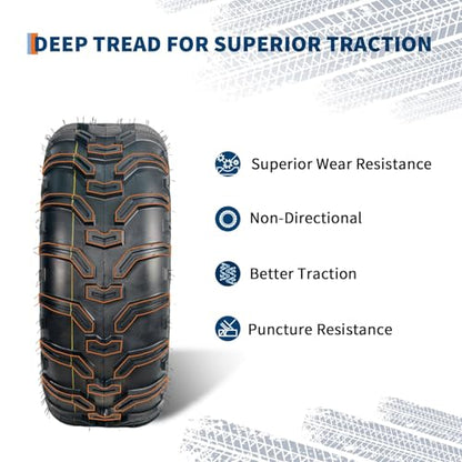 Heavy Duty 6-Ply 24x8x12 ATV/UTV All Terrain Tire Set, Tubeless, 2-Pack – Superior Grip on Mud, Snow, Trail, Dirt & Sand – Fits Quad, Golf Cart – Durable, Puncture-Resistant Replacement