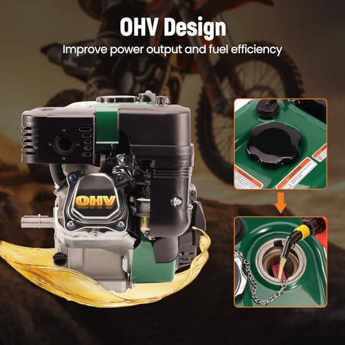 maXpeedingrods 7HP 212cc Gas Engine, 4 Stroke OHV Horizontal Shaft - style: 212cc+Recoil Start