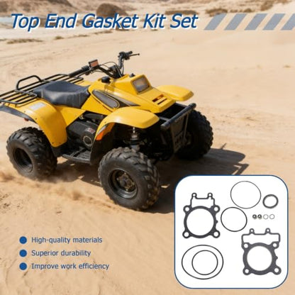 WFLNHB Top End Gasket Kit Set Replacement for Kawasaki Bayou 220 1988-2002