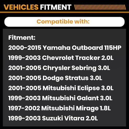 Fuel Injectors INP-771 Compatible with Yamaha Chevy Chrysler Dodge - size: INP-771 4P