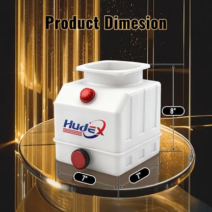 3 Quart Poly Power Unit Reservoir for Hydraulic Systems, Polyethylene Flat Bottom Utility Fluid Tank for Dump Trucks Trailers RVs Boats - size: 3 Quart
