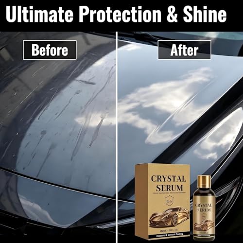 2PC PTZ Crystal Serum,2026 Upgrade Graphene Ceramic Coating for Cars,Car Coating Spray,9H Hardness, Long-Lasting Shine & Protection, Restores Paint, Glass & Wheel