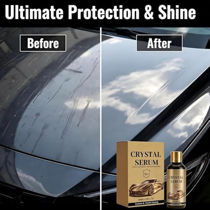 2PC PTZ Crystal Serum,2026 Upgrade Graphene Ceramic Coating for Cars,Car Coating Spray,9H Hardness, Long-Lasting Shine & Protection, Restores Paint, Glass & Wheel