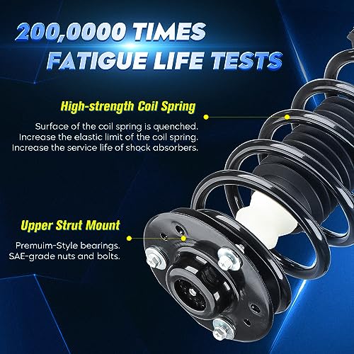 Front & Rear Strut Shock Assembly w/Coil Spring for Equinox 07-17, Chevy Captiva Sport 12-13, GMC Terrain 10-17, Pontiac Torrent/Suzuki XL-7 07-09, 172526 911258, Left & Right, 4PCS - size: Front & Rear Struts