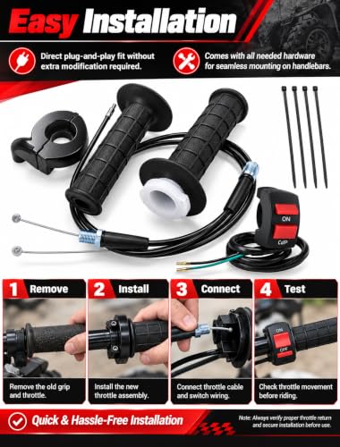 Mini Bike Throttle Cable Assembly for Coleman CT200U MB200 CT200U-EX BT200X