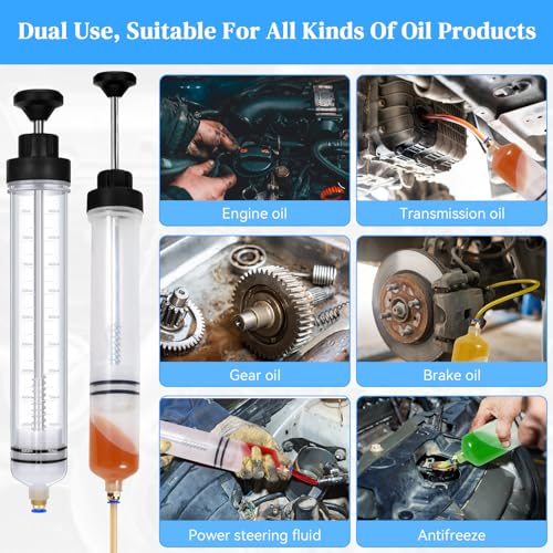 Gisafai 500cc Fluid Extractor Automotive Manual Oil Pump, Black - color: Black, size: 500cc