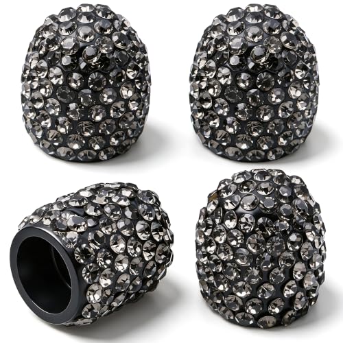4PCS Bling Crystal Diamond Tire Stem Valve Caps, Dustproof Car Wheel Tire Valve Caps Universal Tire Valve Stem Covers for Cars, SUV, Trucks, Bikes, Motorcycles, Bicycles (Gray) - color: Gray, size: 4 pcs