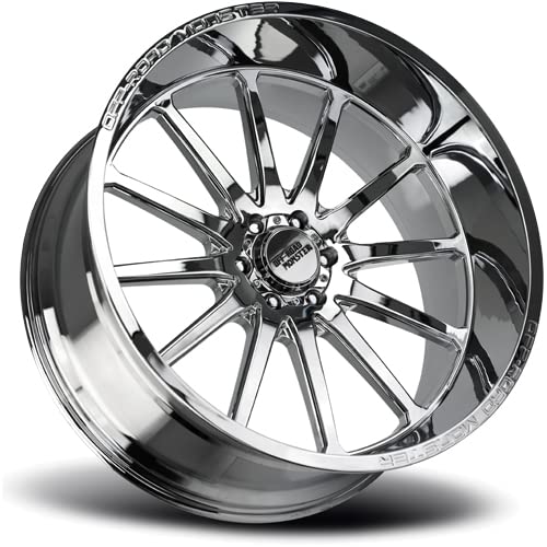 M26 Custom Wheel - 26x12, -44 Offset, 6x139.7 Bolt Pattern, 106.4mm Hub - Chrome Rim