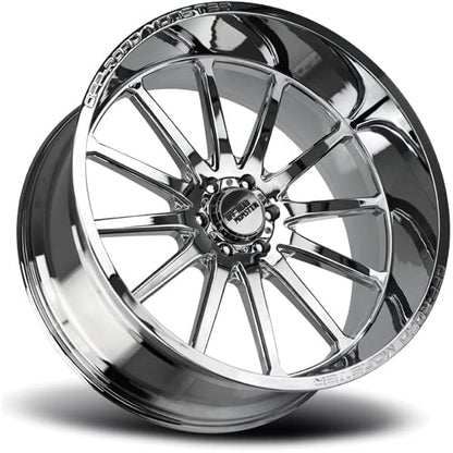 M26 Custom Wheel - 26x12, -44 Offset, 6x139.7 Bolt Pattern, 106.4mm Hub - Chrome Rim