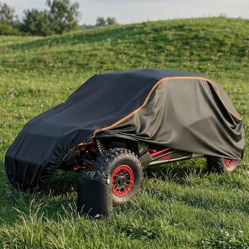 StarknightMT Heavy Duty UTV Cover 4-6 Seater Large Waterproof 420D Oxford - size: 177 x 73 x 63 inches