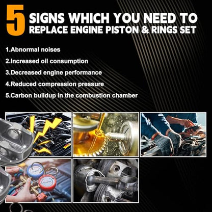 PANGOLIN Engine Piston & Rings Set fits for Kia Soul Forte 2.0L 2014-2018 - size: STD