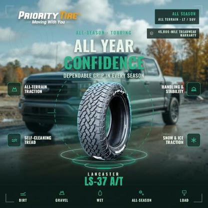 Lancaster LS-37 A/T LT285/70R17 All Terrain 121/118Q E (10 Ply) (RWL) Tire