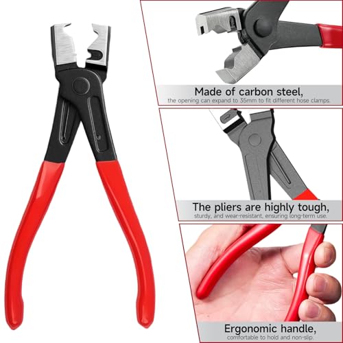 4Pcs Electrical Disconnect Pliers for Cars, Automotive Electrical Connector Separator Tools, Hose Clamp Pliers Terminal Removal Tool, Fuel Line Disconnect Tool - style: Red 4PCS