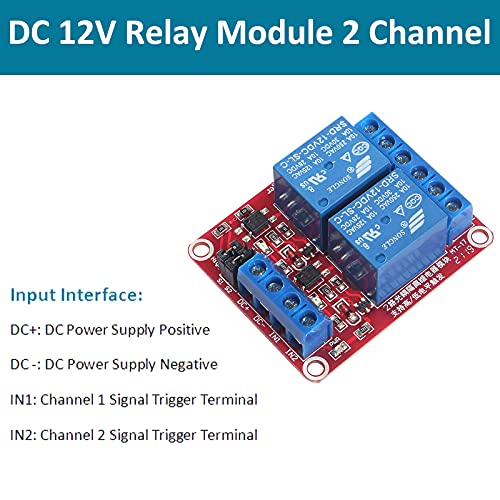 4pcs DC 12V Relay Module 2 Channel Relay Board with Optocoupler Support High or Low Level Trigger - size: 2 Channel - 12V