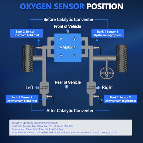 Maxfavor 4Pcs O2 Oxygen Sensor Upstream Downstream Fit for Infiniti Nissan
