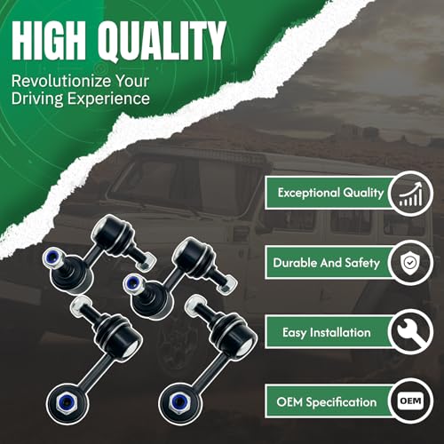 4Pc Front Rear Stabilizer Sway Bar End Links Fit for Honda 2001 2002 2003 2004 2005 Civic, Compatible With Acura 2001 2002 2003 2004 2005 EL K90452+K90453 K90454+K90455 - size: 4PC-K90452 K90454