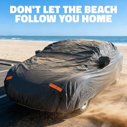 Mockins 190"x75"x47" Midsize Sedan Car Cover Waterproof All Weather Fit - size: Sedan - Medium - 190" x 75" x 47"