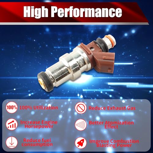 Set of 4 Fuel Injectors FJ377 23209-79095 Replacement - size: FJ377