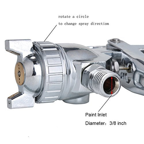 Ouya R77P Paint Sprayer Pressure Feed High Efficiency Spray Gun Nozzle Size 2.5mm - size: Nozzle Size 2.5mm