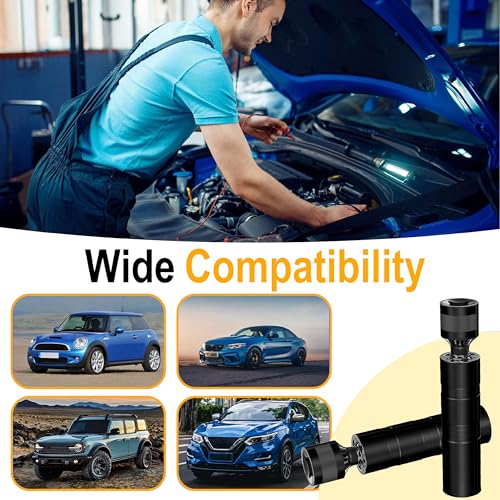 14mm&16mm Spark Plug Socket Set, Spark Plug Tool for 9/16"&5/8" Spark Plugs - color: Black 14mm&16mm x 3.8"