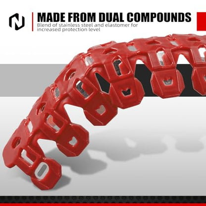 NICECNC Pipe Heat Shield Cover Guard Protector Motorcycle Red - color: Red