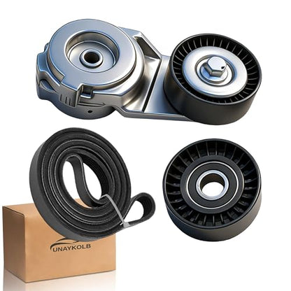 Serpentine Belt Kit with Tensioner and Idler Pulley For Volkswagen Routan - size: Routan (09-10) 4.0L V6 GAS