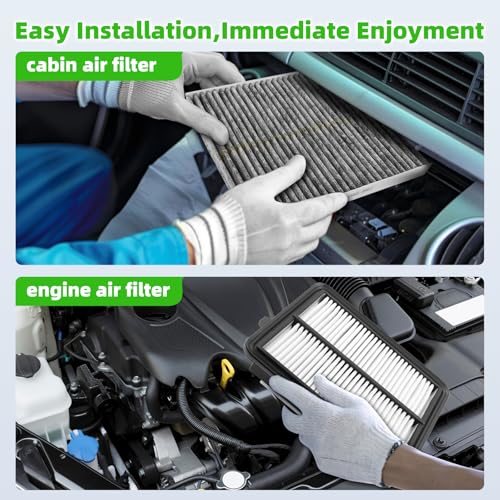 AUTOKAY CA12315 CF12312 Engine & Cabin Air Filter for Nissan Kicks Versa