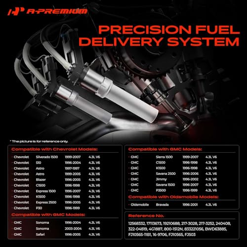 A-Premium 6 Cylinder Fuel Injector Assembly w/Bracket w/Return fuel system