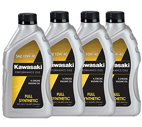 Kawasaki 4-Stroke Full Synthetic Motorcycle Oil 10W40 (Pack of 4) K61021-207A