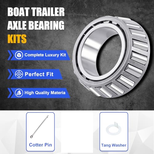XiKe 2 Set Fits 6,000-7,000 lb Axles Trailer Wheel Hub Kit - size: 25580/20 ＆ 14125A/76 + Seal ID 2.125'' ＆ 2.250'', style: Pack 2 Set