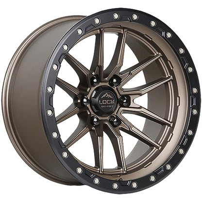 Lock Offroad Krawler 17x9 6x135-12et 87.1 Matte Bronze W/Matte Black Ring